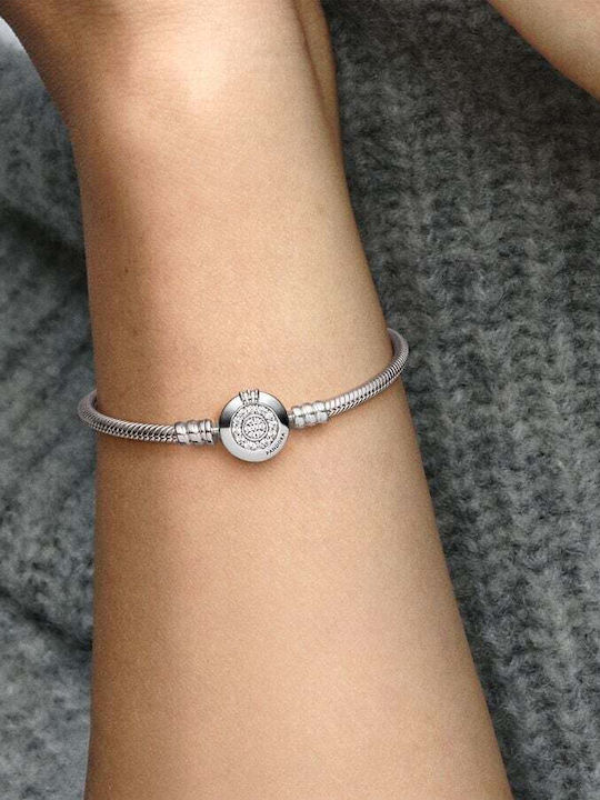 Pandora Damen Armband Kette aus Silber mit Zirkon