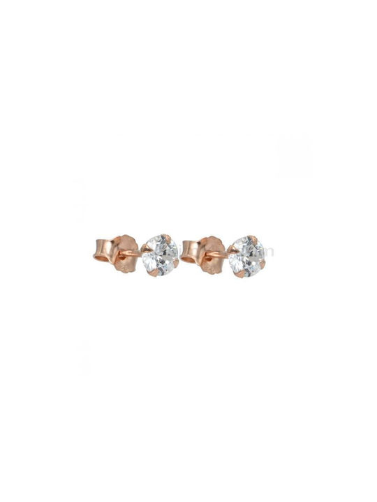 Silver Pink Zircon Earrings 2 5 3 4mm