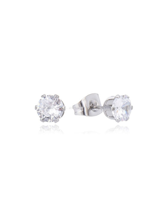 Zircon Earrings Stones 3-6mm Surgical Steel 316l