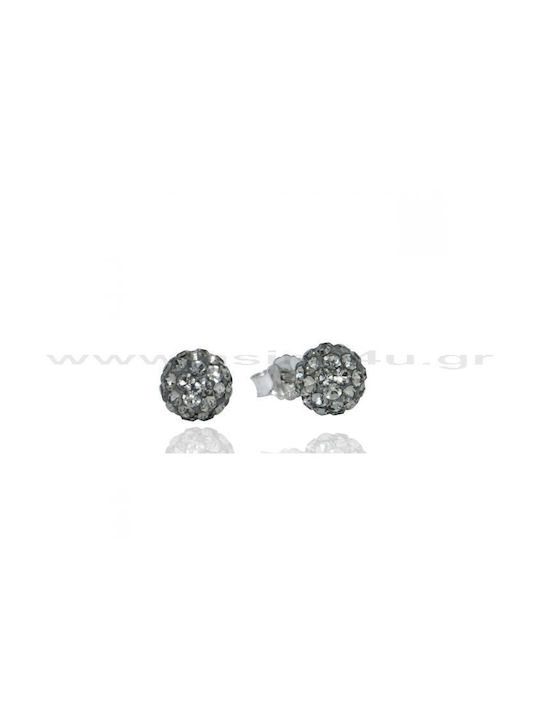 Silver plated Disco Ball 6-8mm earrings