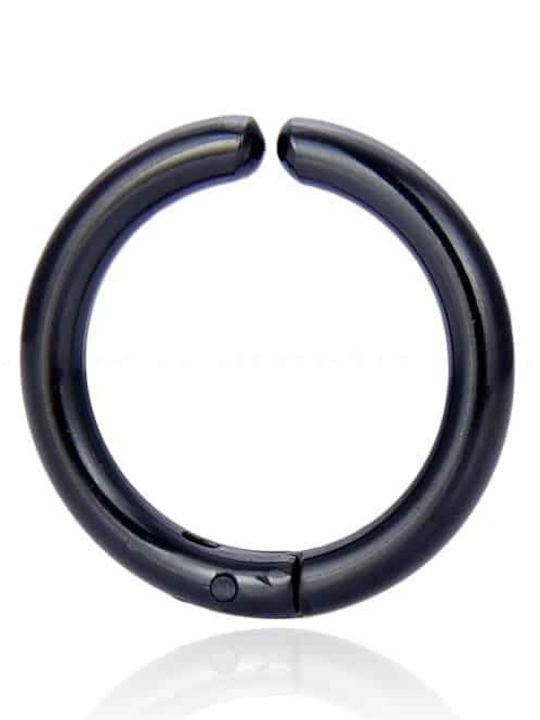 Σκουλαρικι Abrbell Surgical Steel Black Fake Hoop 2.5 X10-12-14mm
