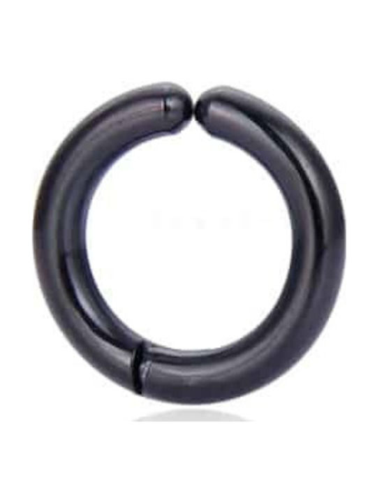 Σκουλαρικι Abrbell Surgical Steel Black Fake Hoop 2.5 X10-12-14mm
