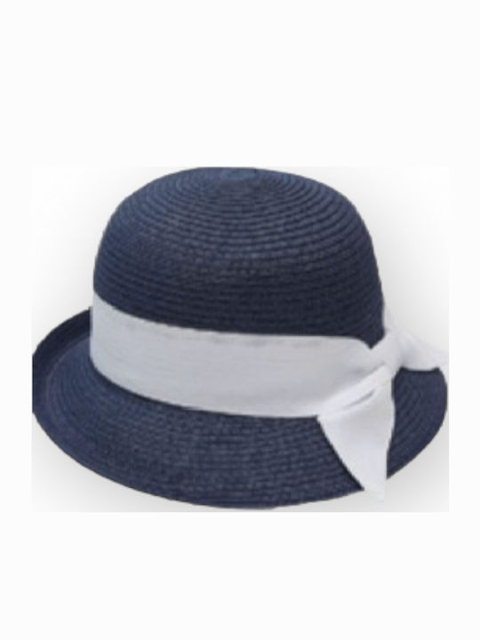 Frauen Rattangeflecht Hut Marineblau