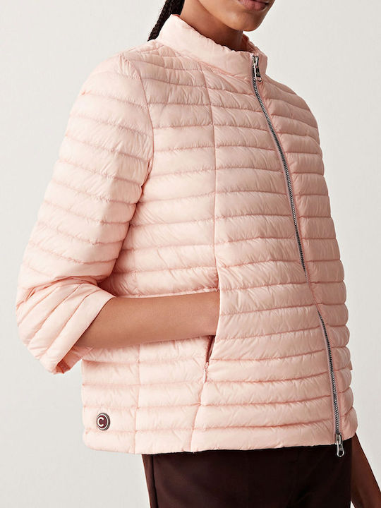 Colmar Ladies Down Jacket Pockets Logo Salmon