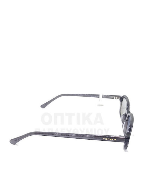 The Glass of Brixton Unisex Sunglasses with Gray Plastic Frame and Blue Lens
