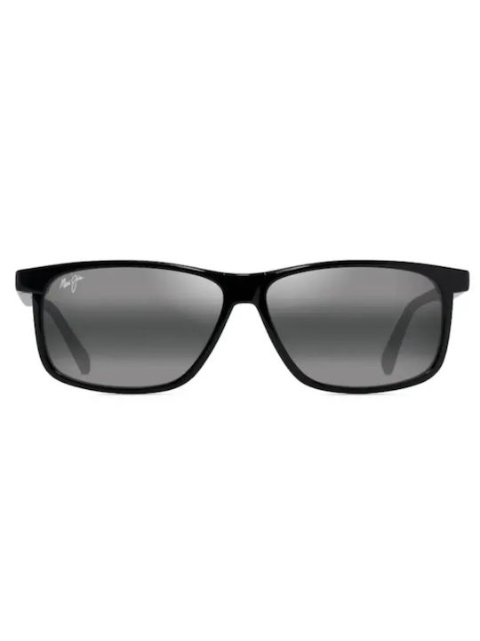 Maui Jim Sonnenbrillen mit Schwarz Rahmen und Schwarz Polarisiert Linse 618-02