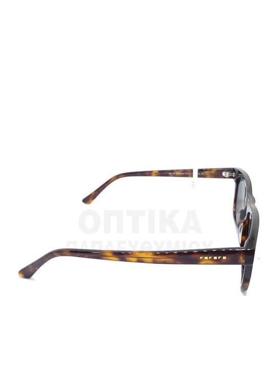 The Glass of Brixton Unisex Sunglasses with Brown Tartaruga Plastic Frame and Green Lens BS201 16