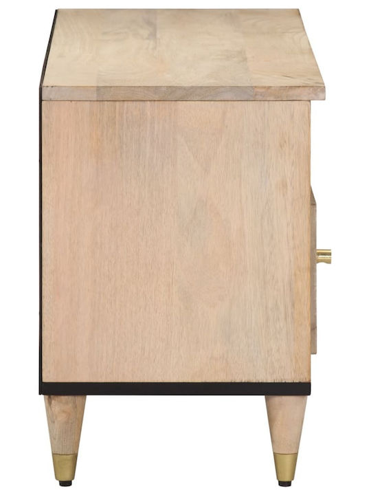 TV Stand from Solid Wood Brown L100xW33xH46cm