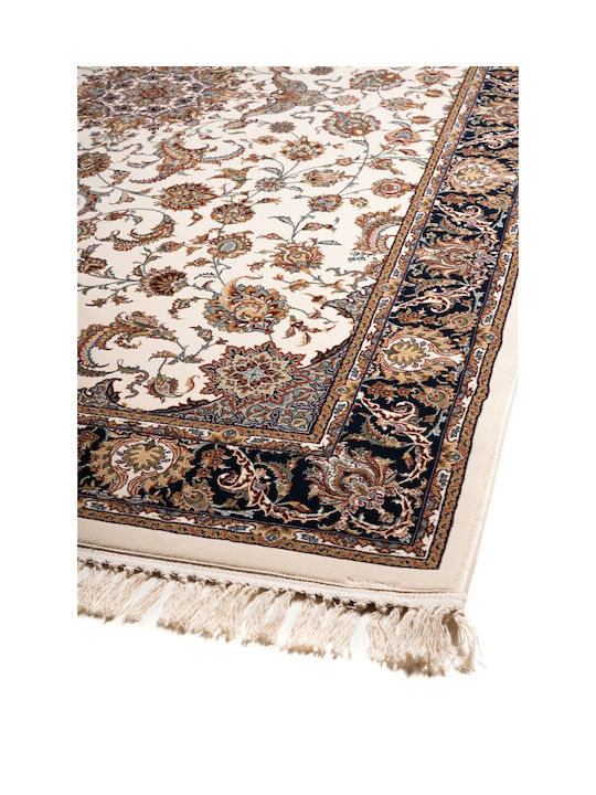 Royal Rug Rectangular Silk Ecru