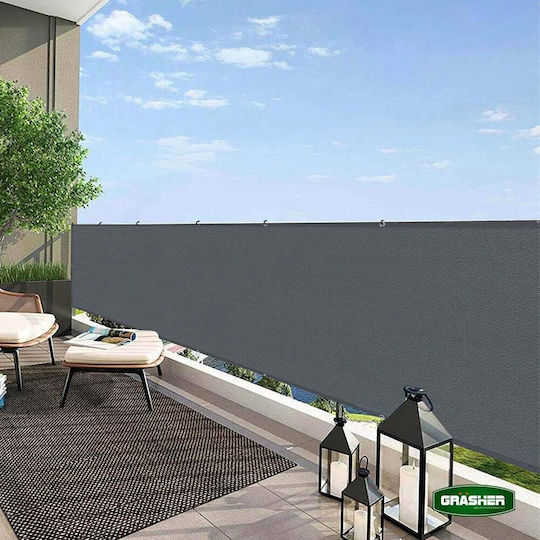 Grasher Rectangular Shade Divider Gray With Hoop 1.50x6m 160gr/m²