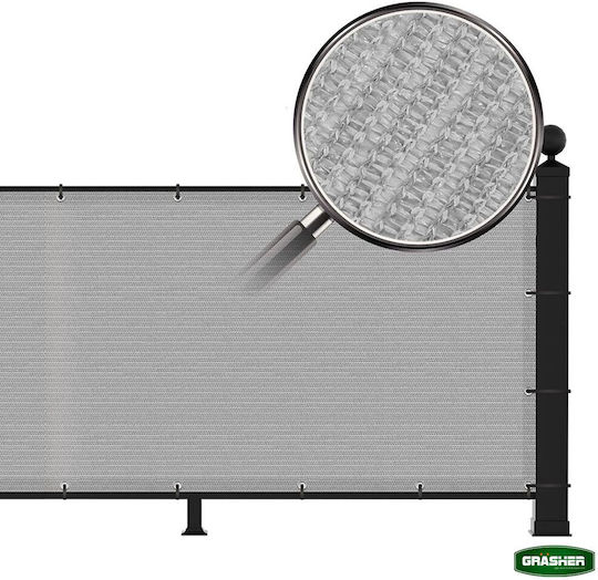 Grasher Rectangular Shade Divider Gray With Hoop 1.2x6m 160gr/m²