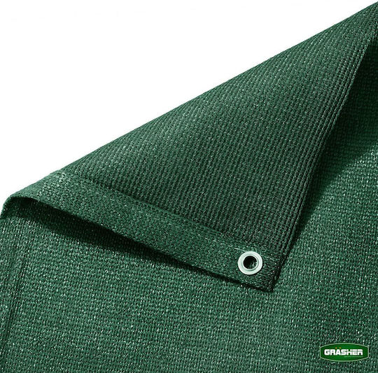 Grasher Rectangular Shade Divider Green With Hoop 1.2x6m 160gr/m²