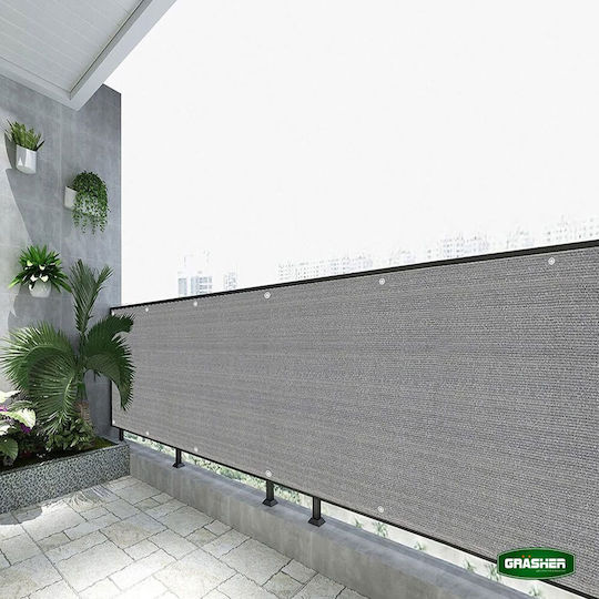 Grasher Rectangular Shade Divider Gray With Hoop 1.50x6m 160gr/m²