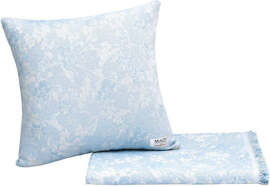 Madi Fern Cyan Decorative Pillow Case 45x45cm