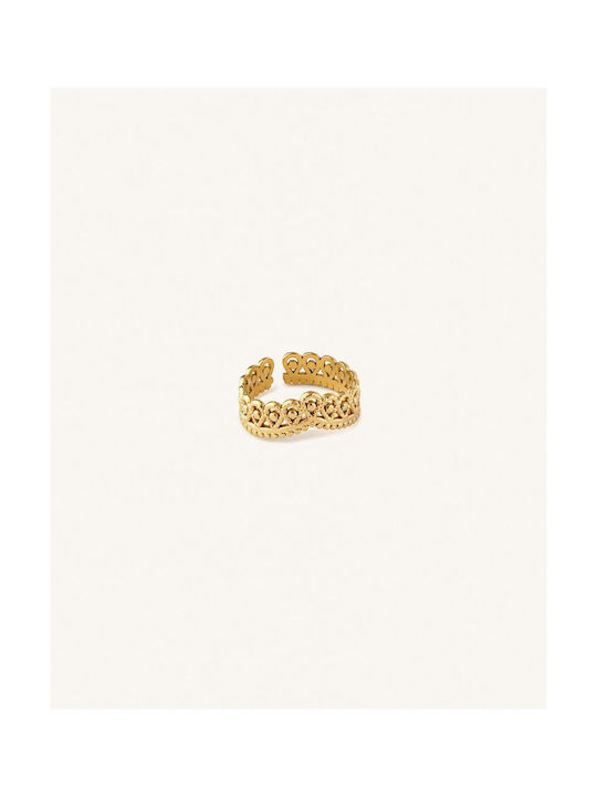 StanStefan Women's Gold Plated Steel Ring Maisie