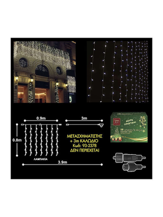 100 Lights LED White in String 1pcs