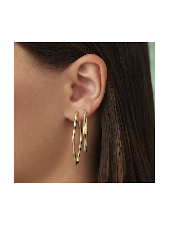 Beloro Earrings Hoops Gold Plated