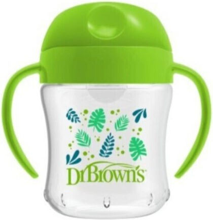 Dr. Brown's Educational Sippy Cup Plastic with Handles Red for 6m+m+ 180ml