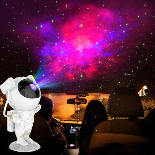 Led Περιστρεφόμενο Παιδικό Φωτιστικό Projector με Προβολή Αστεριών