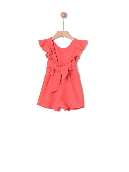 Yell Oh! Kids Linen Jumpsuit Red