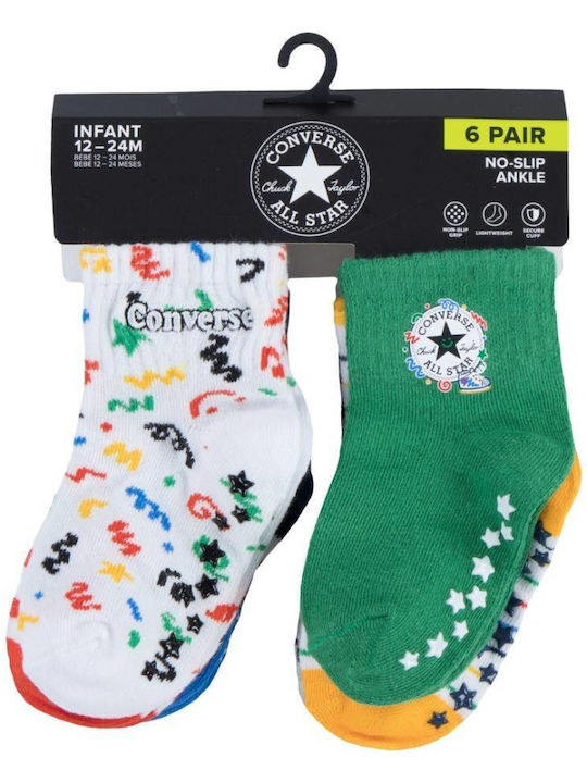 Converse Παιδικές Κάλτσες Πολύχρωμες 6 Ζευγάρια
