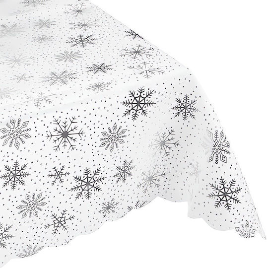 Christmas Tablecloth Fabric White L260xW140cm.