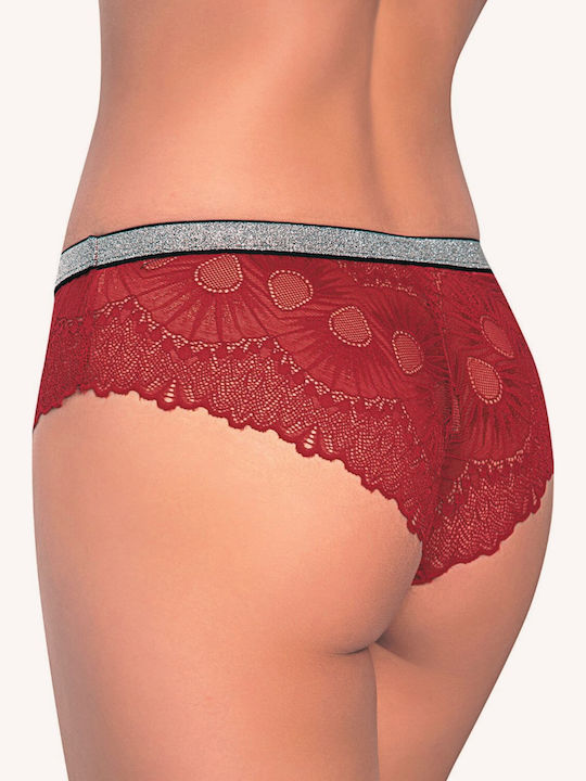 Women's Youth Brazilian Brazilian Lace Panties Crimson 2 Pieces