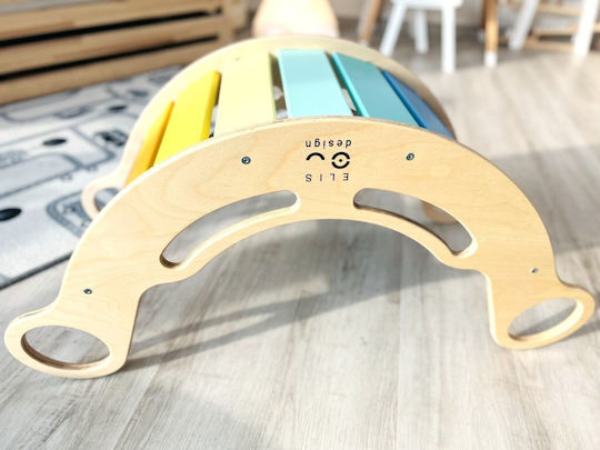 Elis Design Montessori Ξύλινη Κούνια 6 1 Smile Rainbow