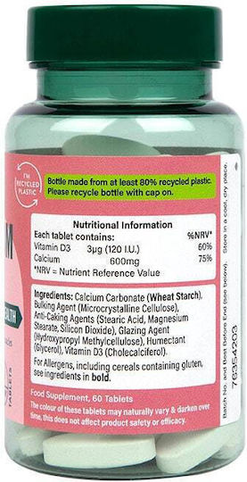 Holland & Barrett Calcium 600mg & Vitamin D 60 tabs