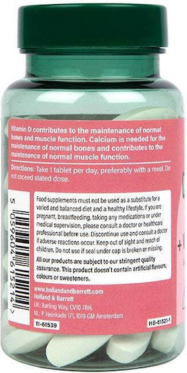 Holland & Barrett Calcium 600mg & Vitamin D 60 tabs