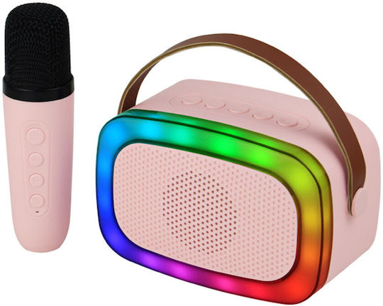 Kisonli Boxă Karaoke cu Microfon Wireless și Efecte de Iluminare G21 BG-22268 Negru