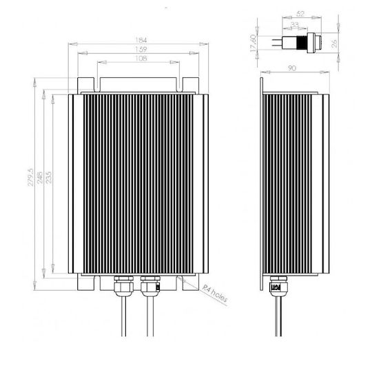 S.P.E. 15-HF2-UI-PFC-36V20A Blei-Säure-Batterieladegerät 20A