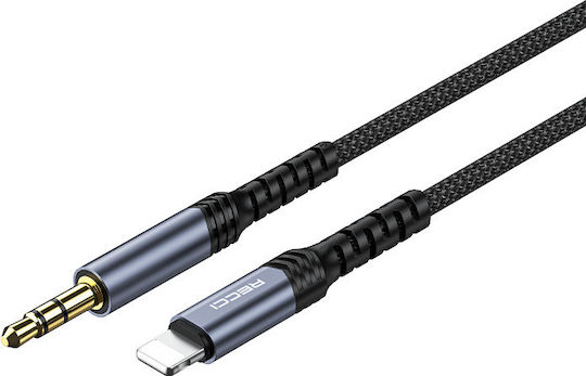 Recci Geflochten USB-C zu Lightning Kabel Schwarz 1m