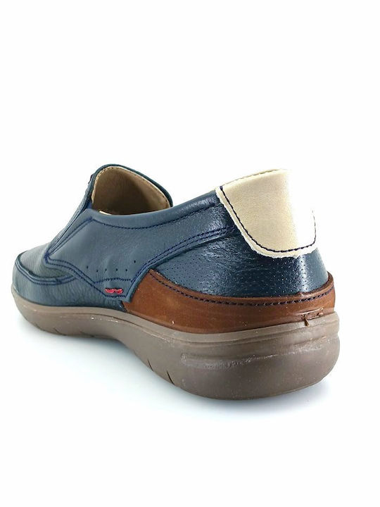 Δερμάτινα Ανδρικά Slip-On Μπλε