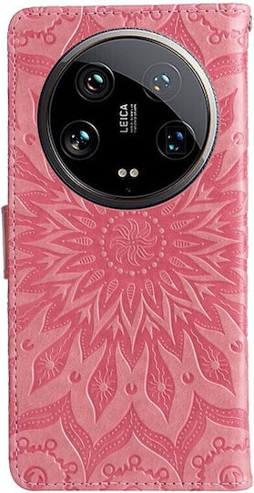 Embossed Sunflower Brieftasche Rosa (Xiaomi 14 Ultra)