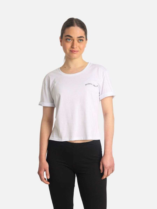 Paco & Co Damen Bluse Kurzärmelig White