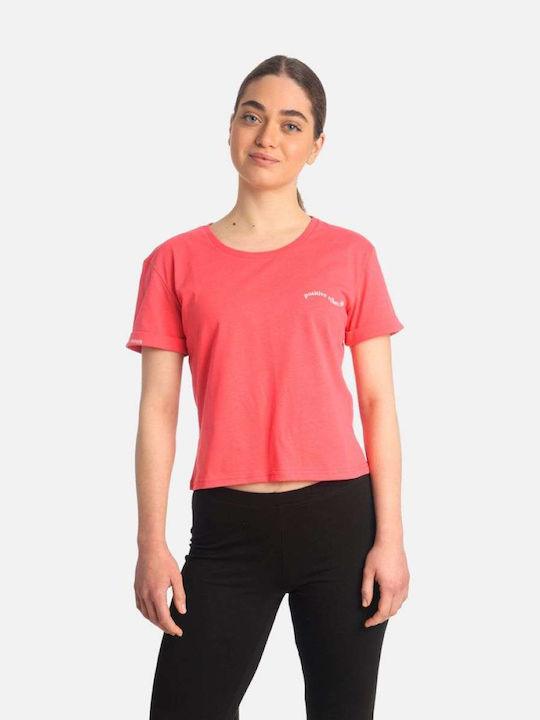 Paco & Co Women's Athletic Blouse Short Sleeve Coral