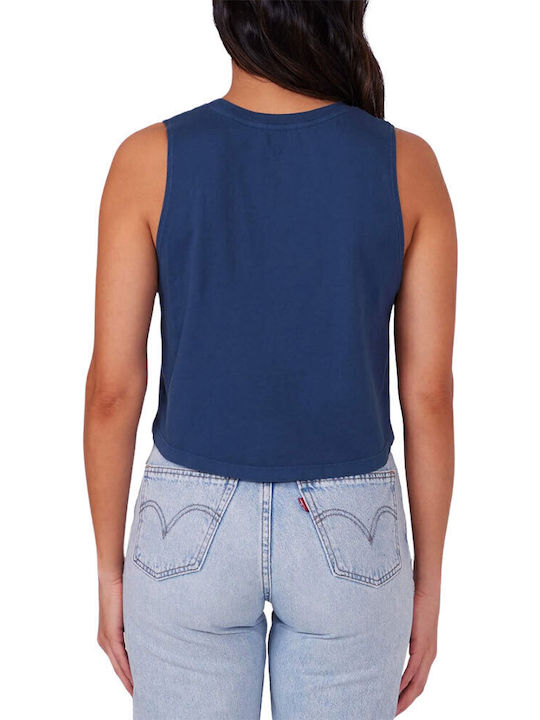 Γυναικείο Crop Top Αμάνικο Μπλε