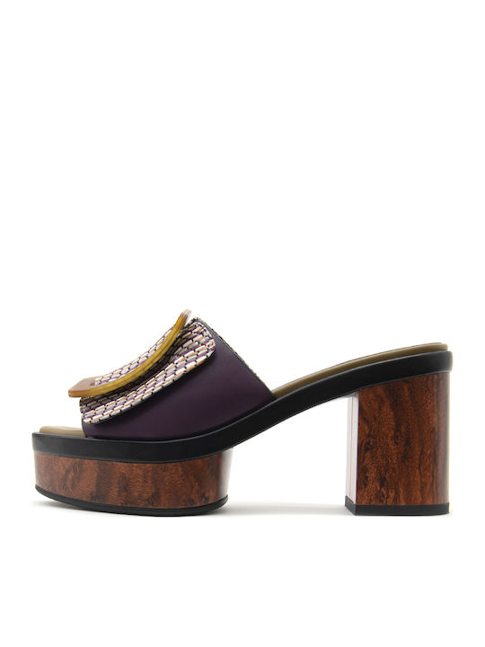 Noa Harmon Leather Mules Silver 9669-M02
