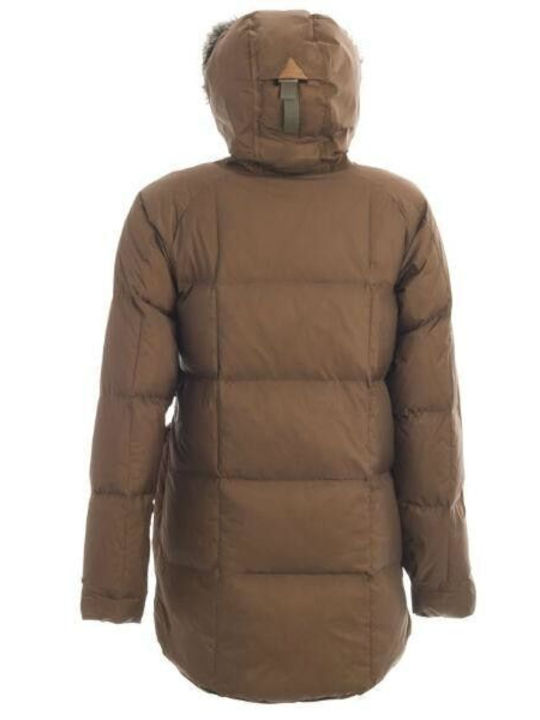 Holden Women's Short Lifestyle Jacket Waterproof for Winter with Hood BROWN