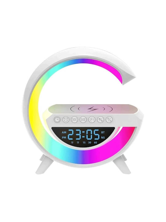BT-3401 Tabletop Digital Clock with Radio & Wireless Charging White 46938470