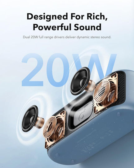 Anker SoundCore Motion 100 Αδιάβροχο Ηχείο Bluetooth 20W με Διάρκεια Μπαταρίας έως 12 ώρες Μαύρο