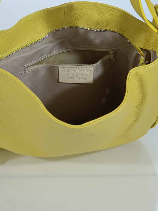 Passaggio Leather Leather Women's Bag Backpack Yellow