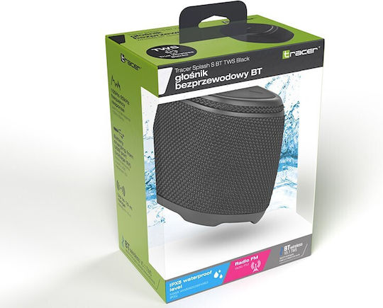 Tracer Splash Bluetooth Speaker 5W with Battery Life up to 6 hours Black