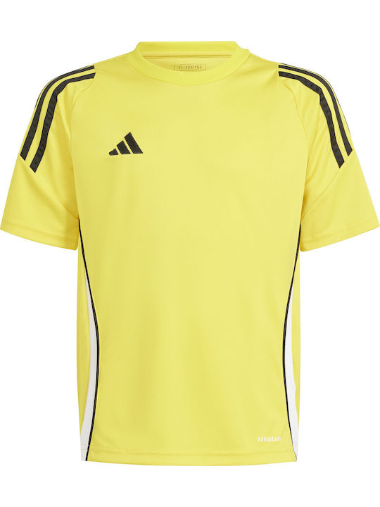 Kids' Shirt Short Sleeve Yellow Tiro 24