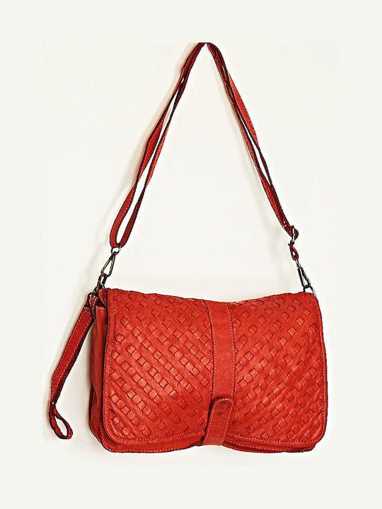 Cuca Leather Women's Bag Shoulder Red