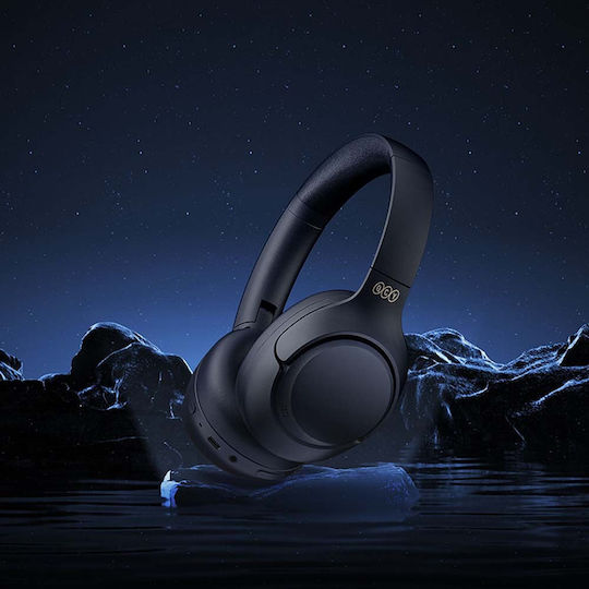 QCY H3 Wireless / Wired Over Ear Headphones with 70 hours of Operation Blue