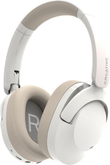 Creative Zen Hybrid 2 Wireless / Wired Over Ear Headphones with 67 hours of Operation and Quick Charge Cream