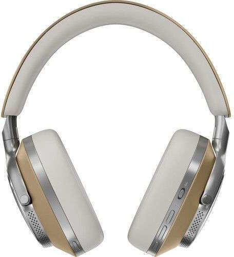 Bowers & Wilkins Px8 Wireless Wired Over Ear Headphones with 30 Hours Playing Time and Quick Charge Tan Grey Leather