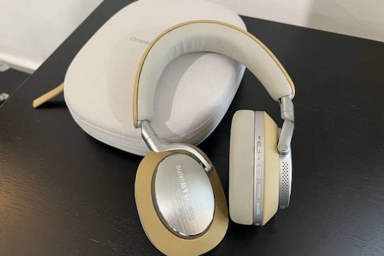 Bowers & Wilkins Px8 Wireless Wired Over Ear Headphones with 30 Hours Playing Time and Quick Charge Tan Grey Leather